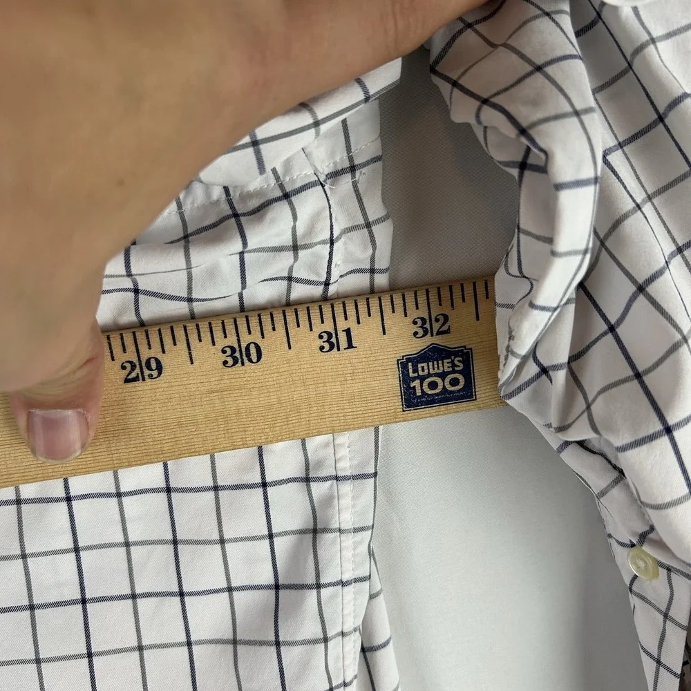 Polo Ralph Lauren Performance Long Sleeve Button Up‎ White Grid Check Men's 3XB